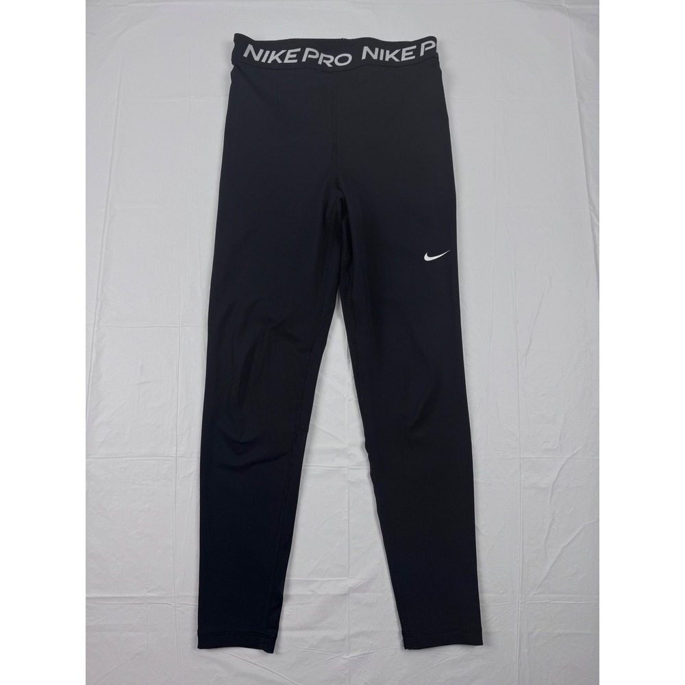 Nike Pro Womens Training Leggings Black Sheer Mesh Calf Tights 589366-010